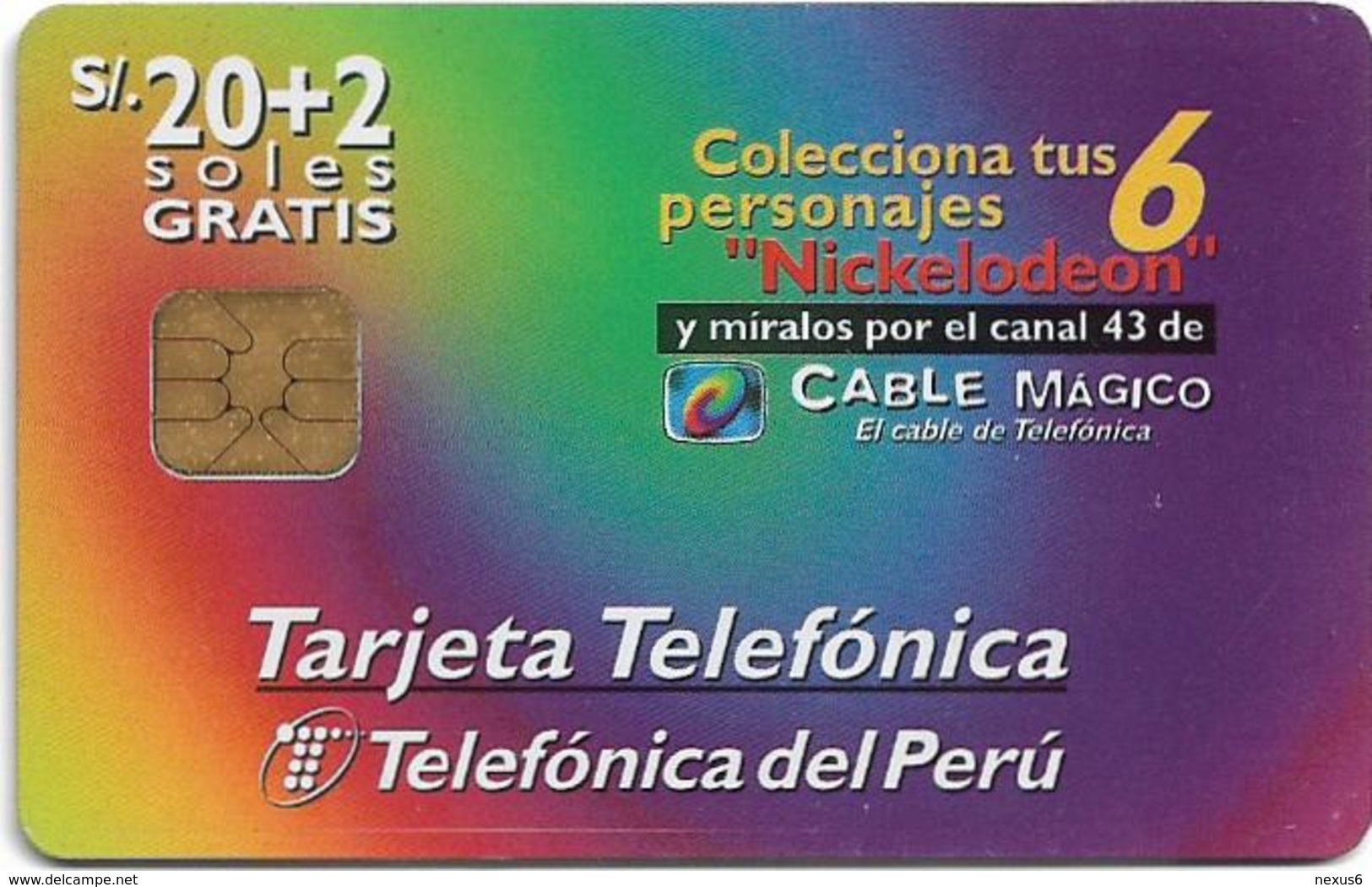 Peru - Telefónica - Nickelodeon, Cable Mágico, Monstruos!!, 20+2 S., 09.1997, Used - Peru