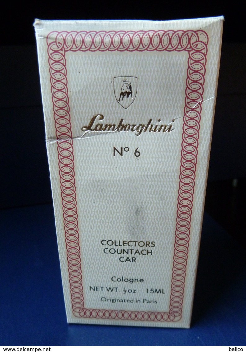 Miniature De Parfum  - Lamborghini N°6 Collectors, CUNTACH CAR - Cologne 15 Ml (plein) - Miniaturen (met Doos)