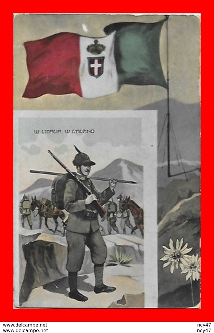 CPA MILITARIA (Italie)  Chasseur Alpin Italien...S1893 - Regimenten