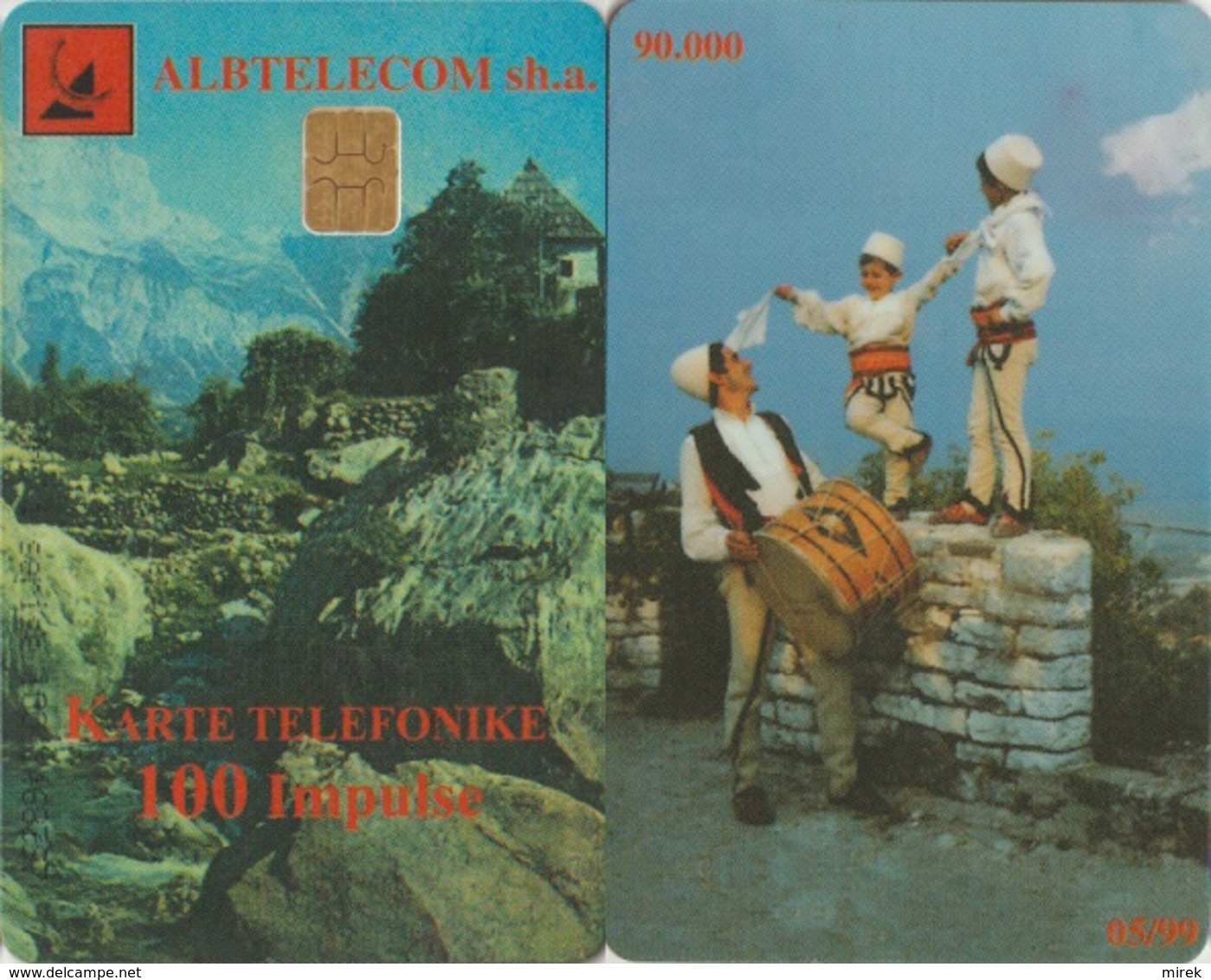 3/ Albania; Mountains, 100 Units, Used - Albania