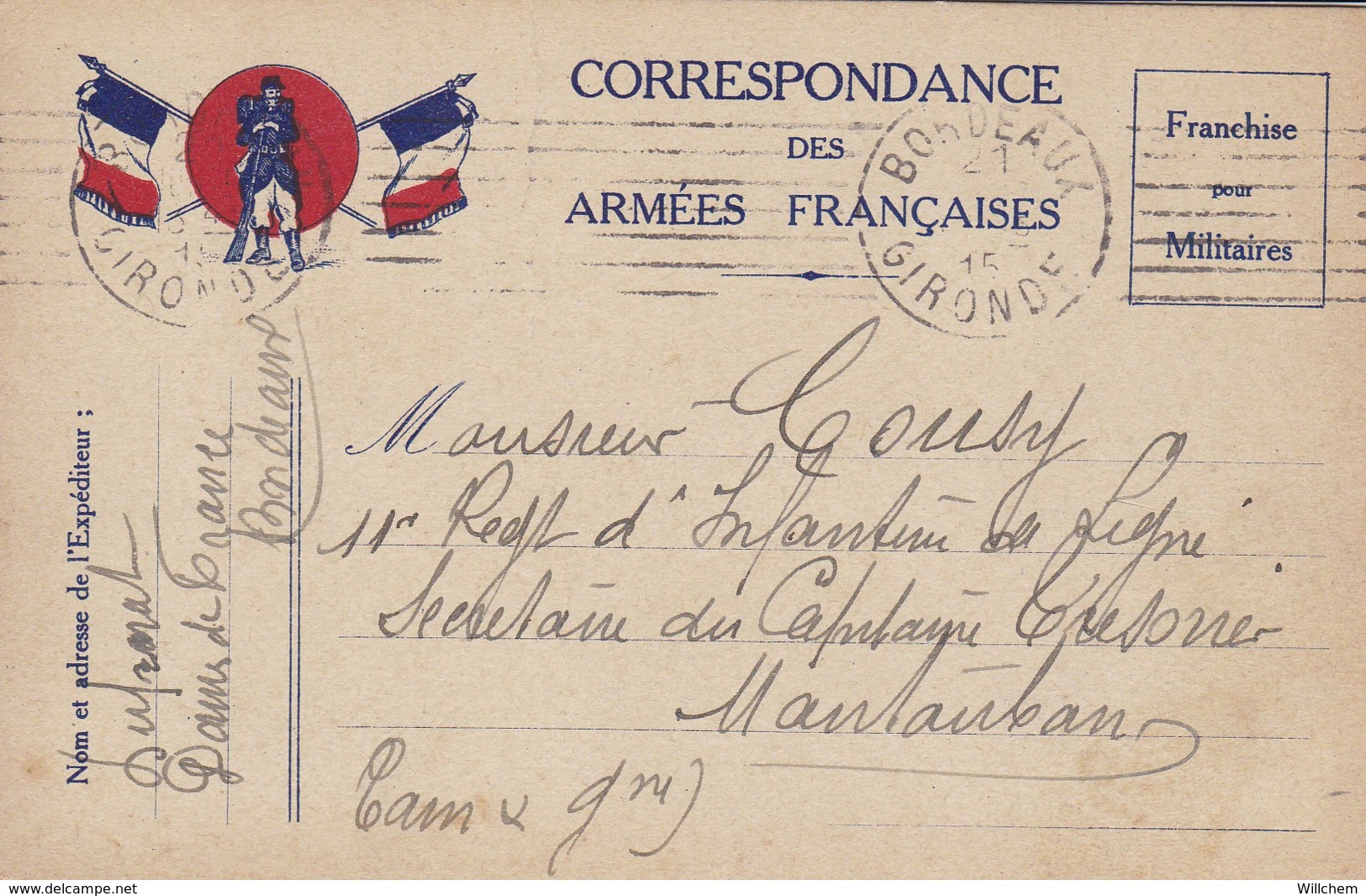 Correspondance Des Armées Françaises. - Lettres & Documents