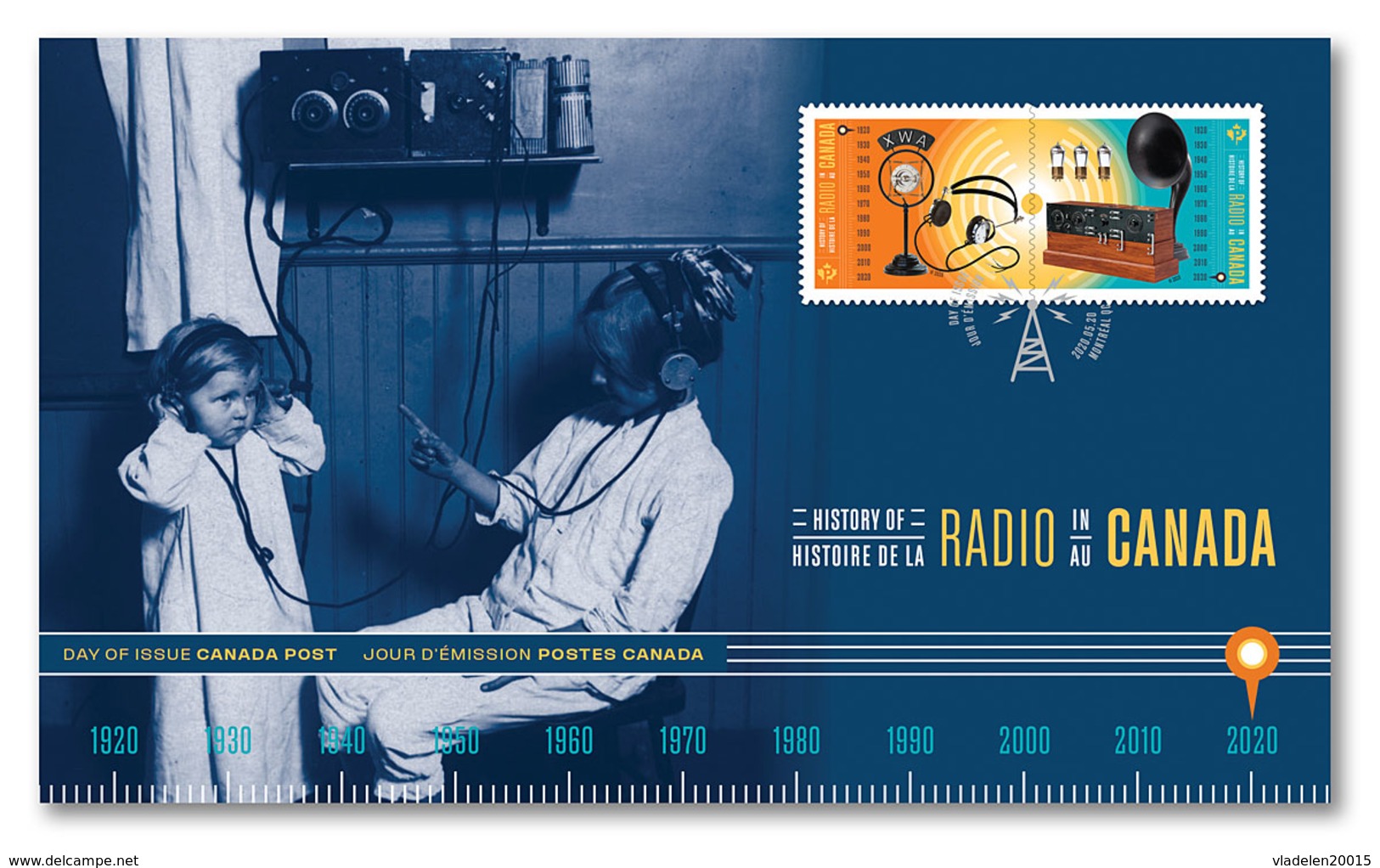 Stamps Canada 2020 - History Of Radio: Official First Day Cover - 2011-...