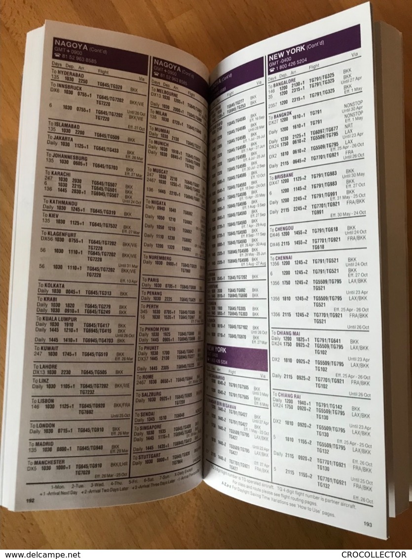 THAI AIRWAYS WORLDWIDE TIMETABLE 25 March - 27 October 2007 - Timetables