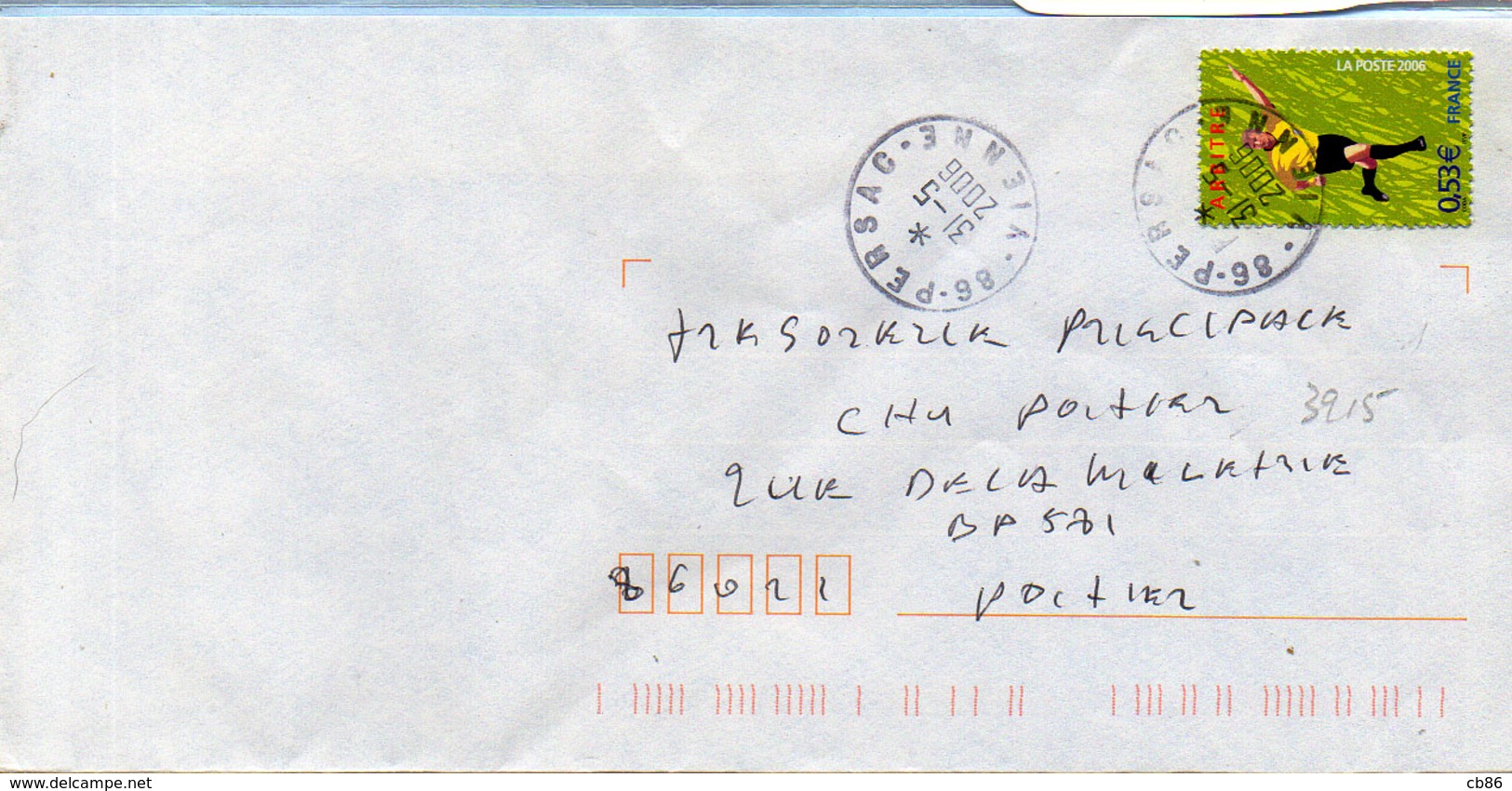 France N° 3915 Y. Et T. Vienne Persac Cachet A9 Du 31/05/2006 - 1961-....