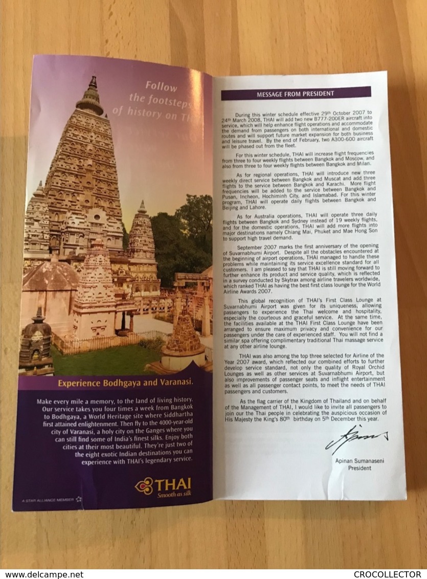 THAI AIRWAYS WORLDWIDE TIMETABLE 28 October 2007 - 25 March 2008 - Zeitpläne