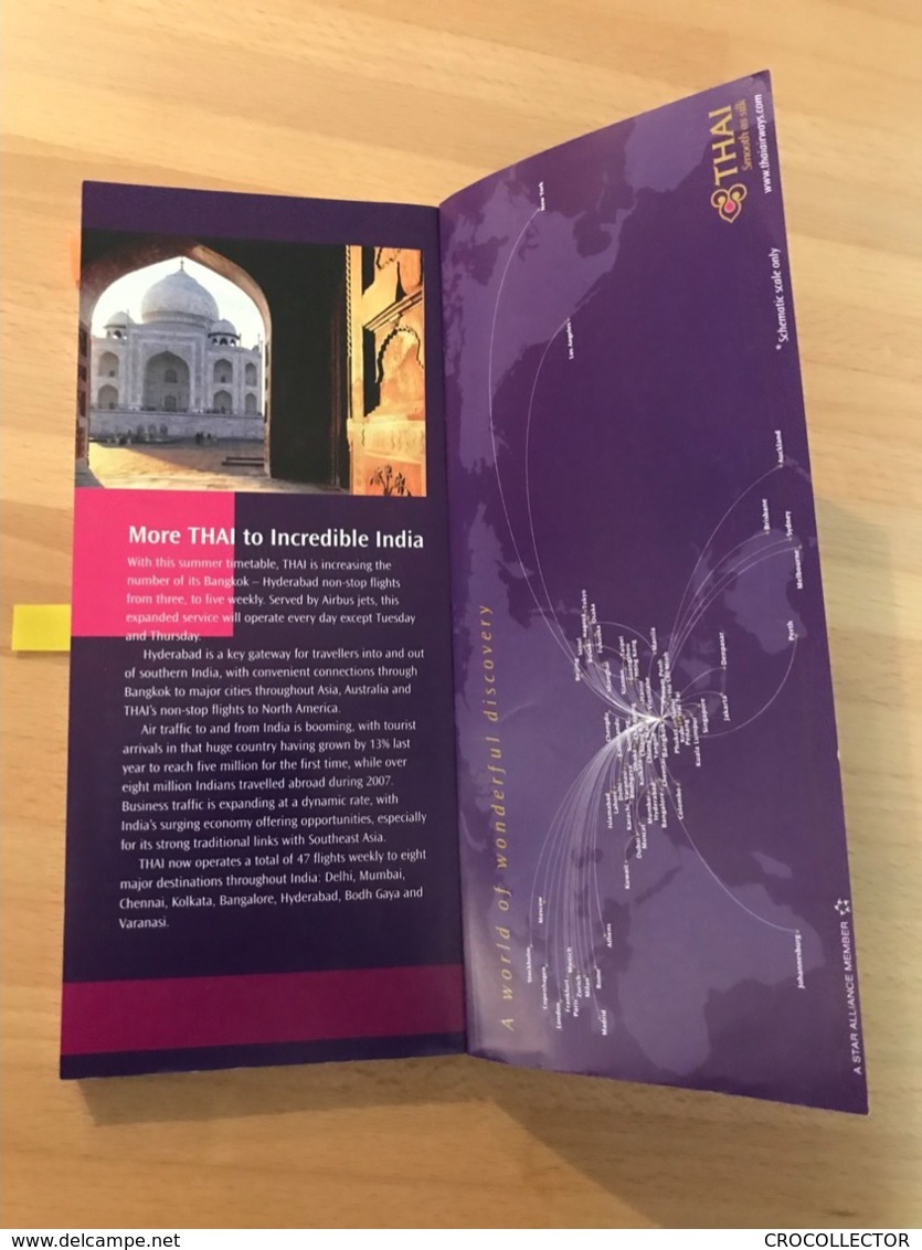 THAI AIRWAYS WORLDWIDE TIMETABLE   29 March 2008 - 25 October 2007 - Horarios