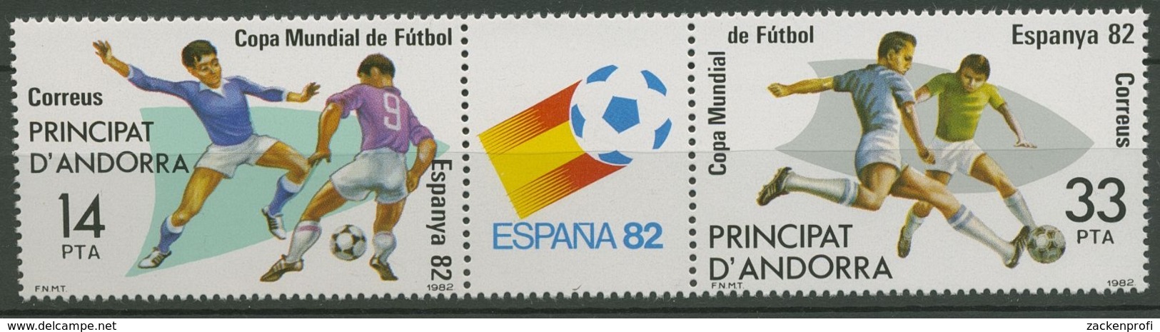 Andorra (span.) 1982 Fußball-WM Spanien 155/56 ZD Postfrisch (C90599) - Ongebruikt