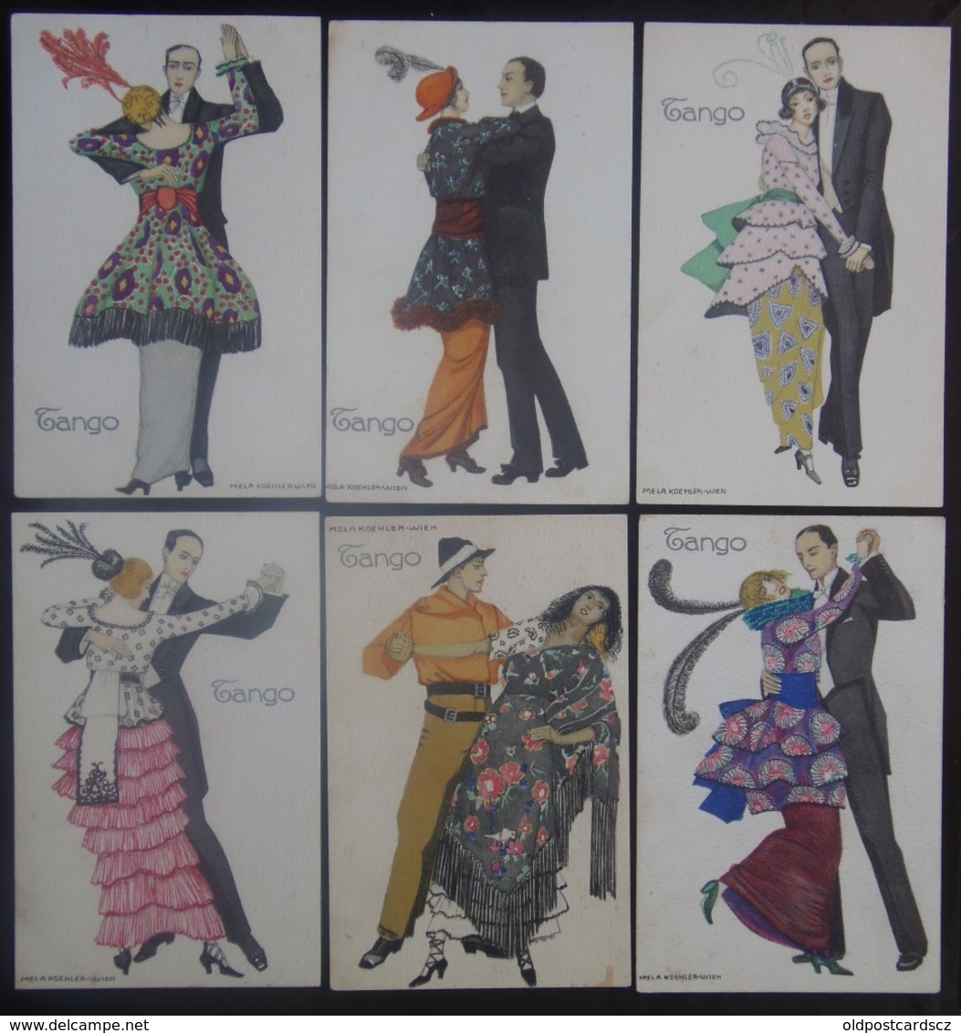 Mela Koehler Serie B.K.W.I. 832 Tango Dance 1910 Wiener Werkstatte Werkstaette Werkstaetten Artist Jugendstil - Koehler, Mela