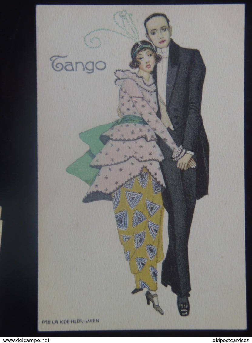 Mela Koehler Serie B.K.W.I. 832 Tango Dance 1910 Wiener Werkstatte Werkstaette Werkstaetten Artist Jugendstil - Koehler, Mela