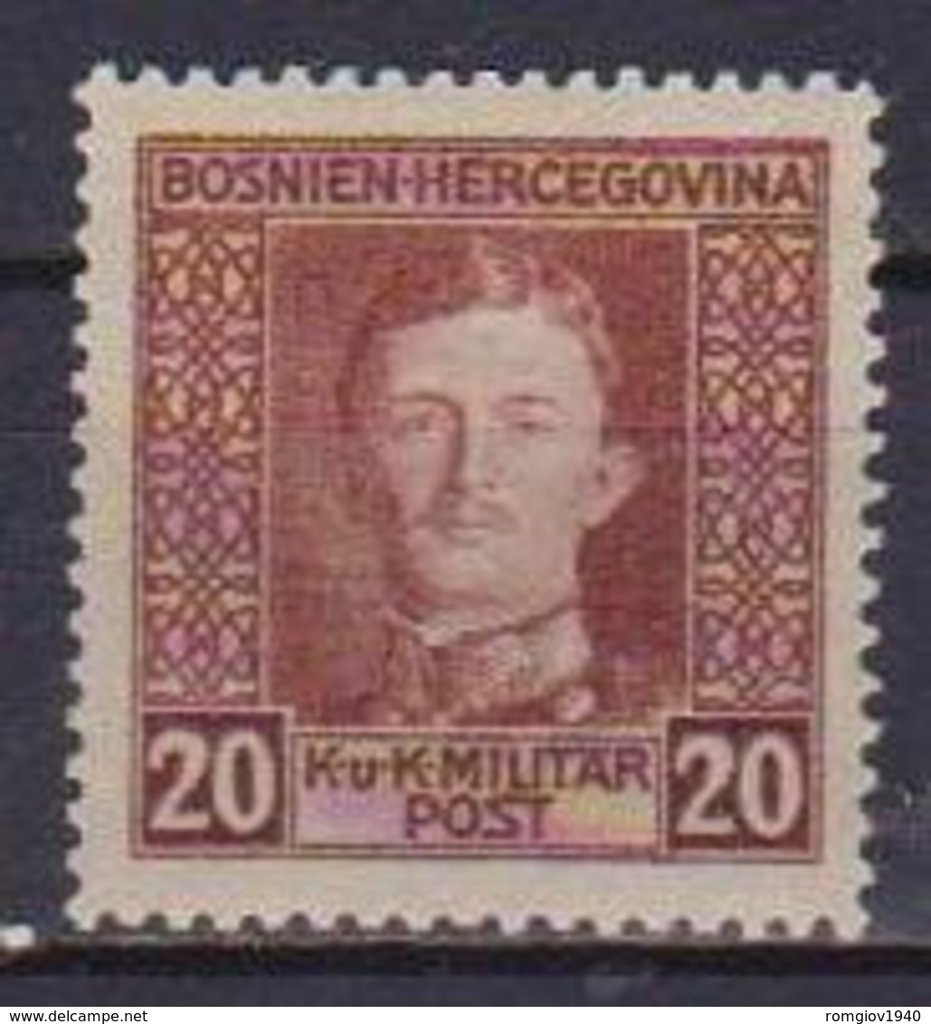 BOSNIA EZERGOVINA   1917 EFFIGE DI CARLO I° YVERT. 126 MNH XF - Bosnie-Herzegovine