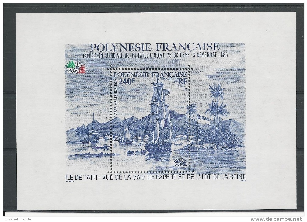 POLYNESIE - BLOC YVERT N° 11 ** - COTE = 10 EUROS - BATEAUX - Blocks & Sheetlets