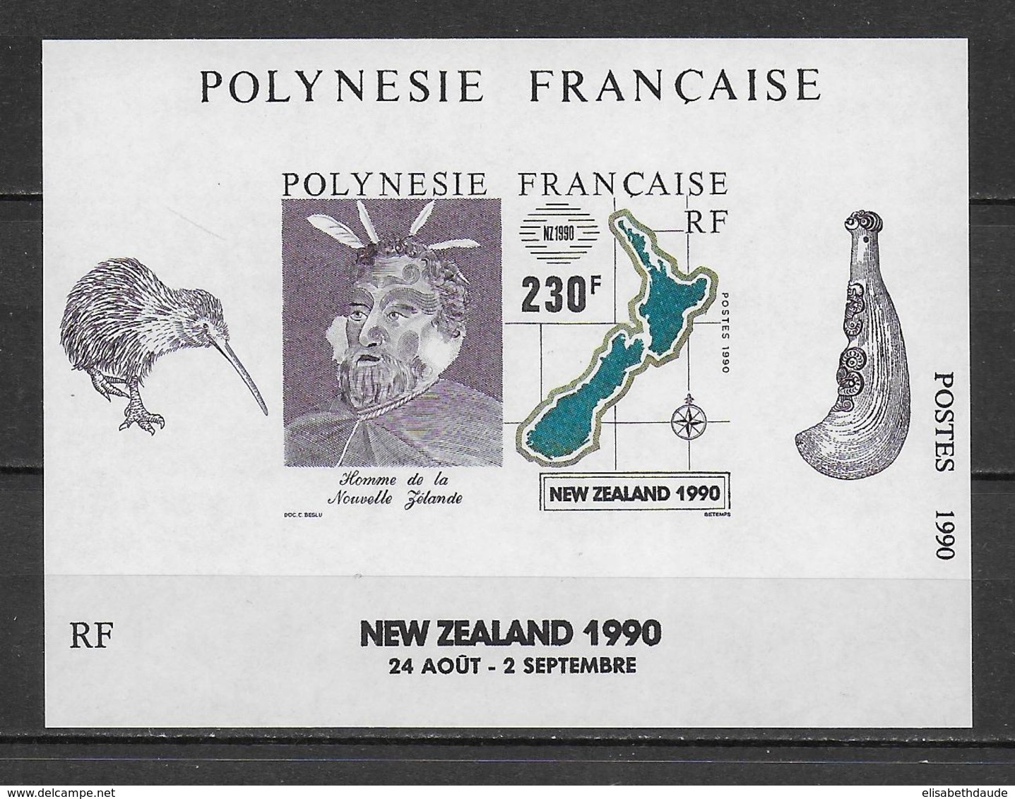 POLYNESIE - 1990 - PORT GRATUIT A PARTIR DE 5 EUR D'ACHAT - BLOC YVERT N° 17 ** MNH - Blokken & Velletjes