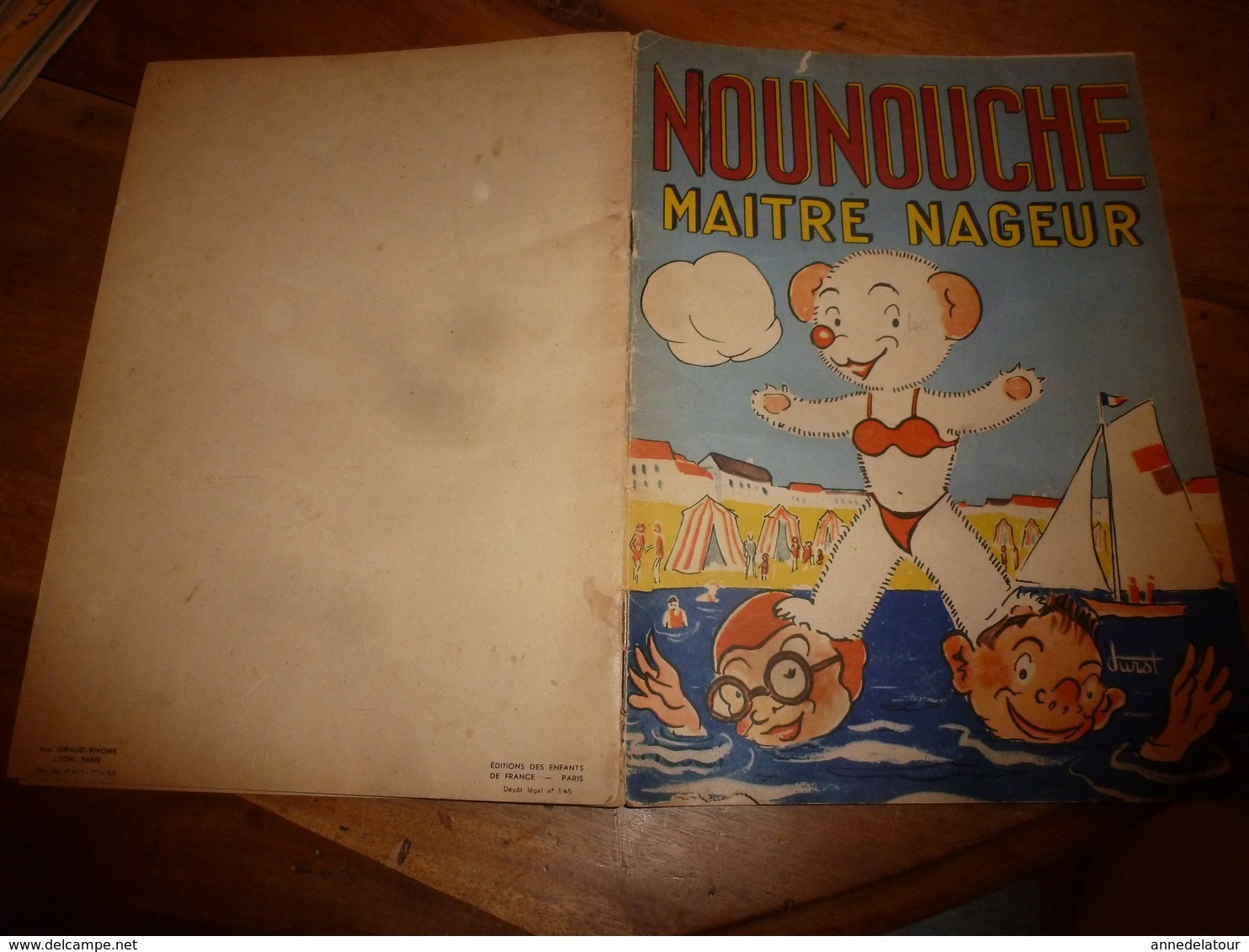 1953 NOUNOUCHE Maitre-nageur,   Texte Et Dessins De DURST - Colecciones Completas