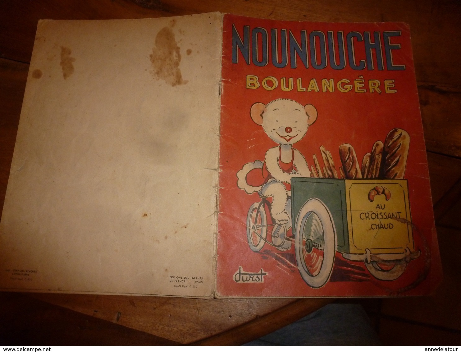 1954 NOUNOUCHE  Boulangère  "au Croissant Chaud",   Texte Et Dessins De DURST - Sammlungen