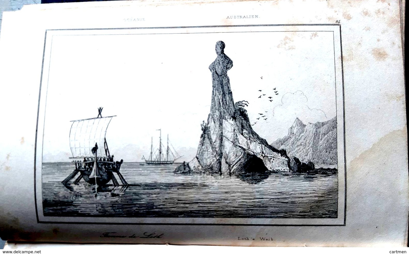 OCEANIE AUSTRALIE JAVA TIMOR PHILIPINES RECUEIL DE 100 GRAVURES + 2 CARTES 1836  PAYS  ETHNOLOGIE ART PRIMITIF