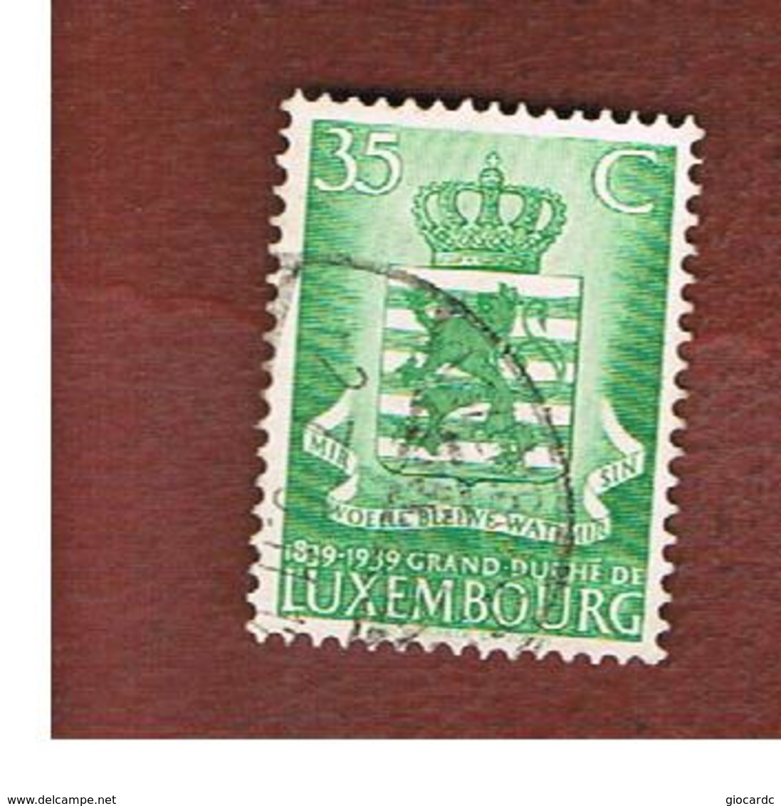 LUSSEMBURGO (LUXEMBOURG)   -   SG  378    -   1939 INDEPENDENCE CENTENARY: ARMS     -   USED - Sonstige & Ohne Zuordnung