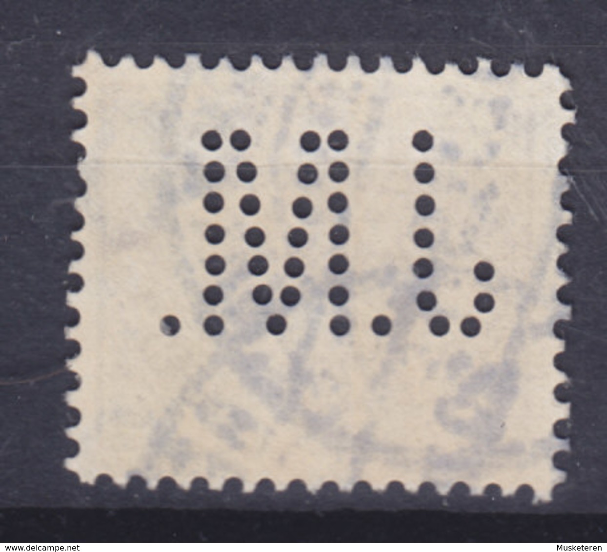 Denmark Perfin Perforé Lochung (J22) 'J.M.' J. Moresco, København 1901 Mi. 38 Wappen Im Oval (2 Scans) - Errors, Freaks & Oddities (EFO)
