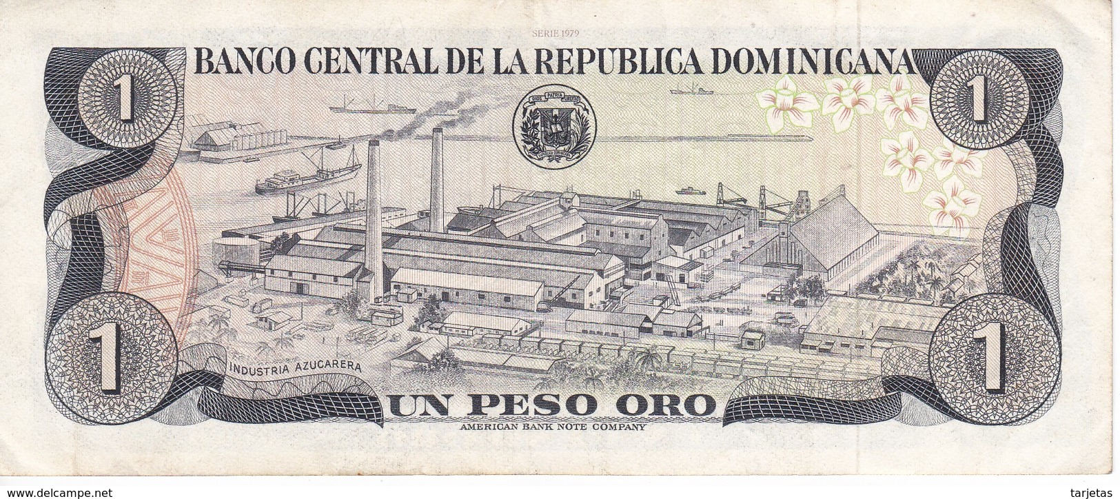 BILLETE DE LA REPUBLICA DOMINICANA DE 1 PESO ORO DEL AÑO 1979  (BANKNOTE) - República Dominicana