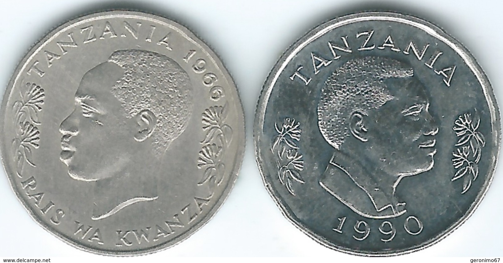 Tanzania - 50 Senti - 1966 - KM3 & 1990 - KM26 - Tanzania