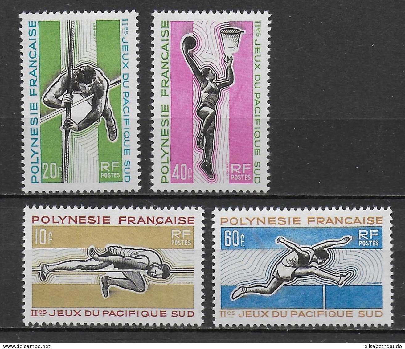 POLYNESIE - 1966 - YVERT N°42/45 * MLH - SPORTS - COTE = 41.5 EUR. - Nuevos