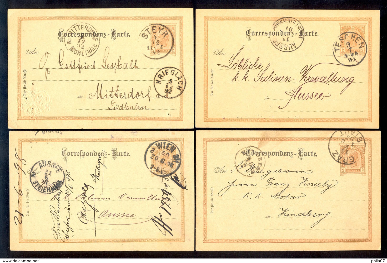 Austria - 6 Old Stationery For German Speaking Area With Interesting Cancels. - Other & Unclassified