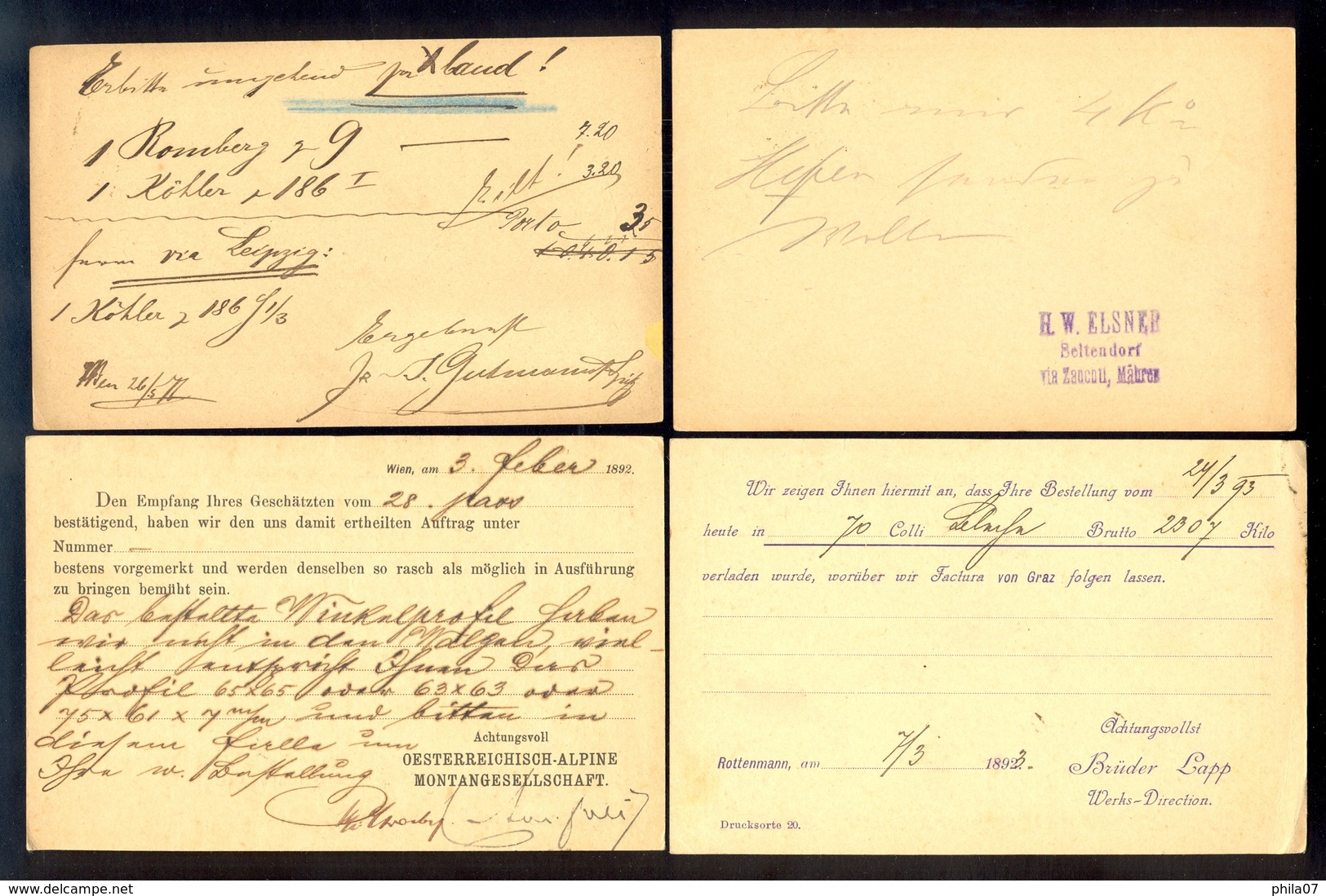 Austria - 5 Old Stationery For German Speaking Area With Interesting Cancels. - Altri & Non Classificati