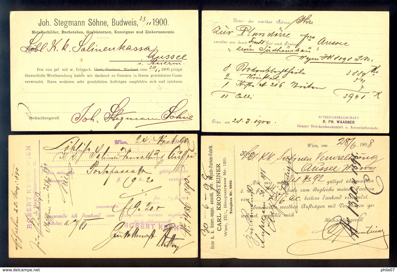 Austria - 5 Old Stationery For German Speaking Area With Interesting Cancels. - Other & Unclassified