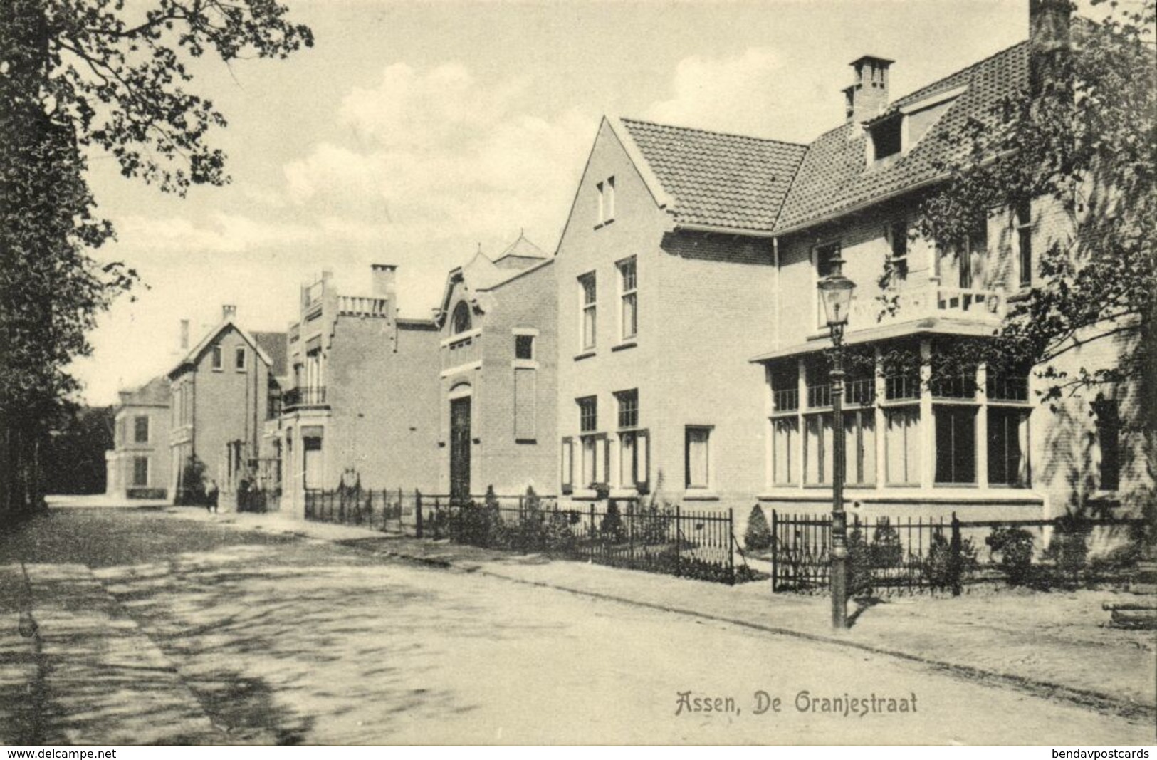 Nederland, ASSEN, De Oranjestraat (1910s) Ansichtkaart - Assen