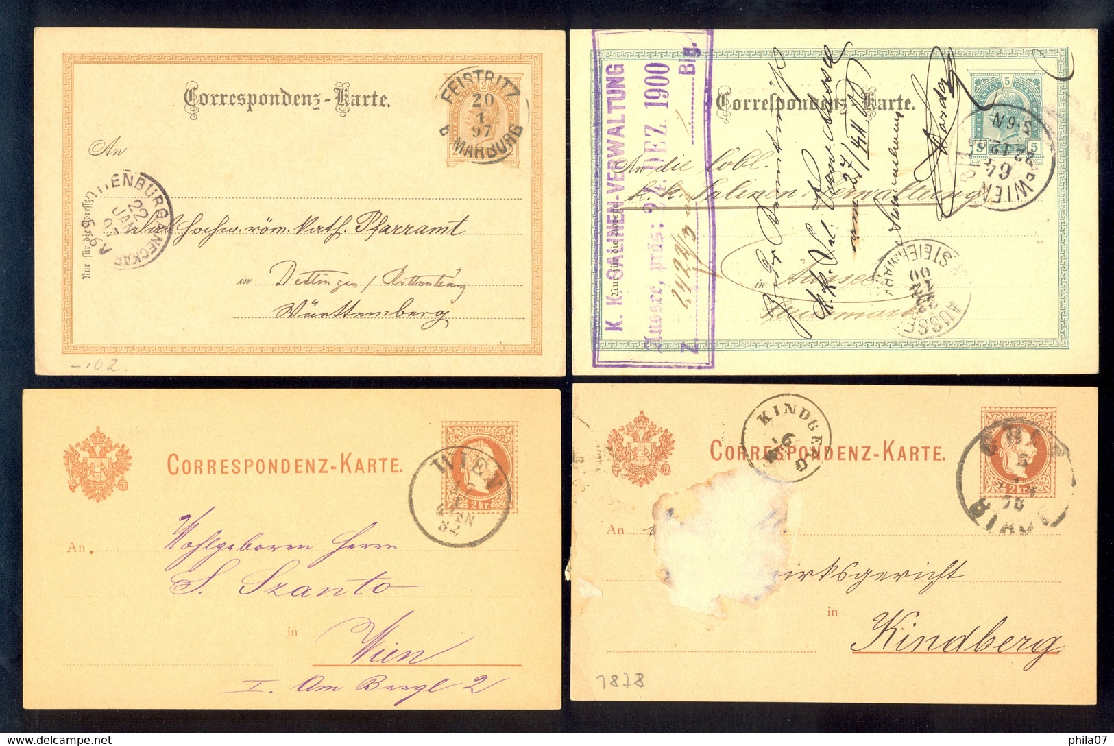 Austria - 5 Old Stationery For German Speaking Area With Interesting Cancels. - Otros & Sin Clasificación