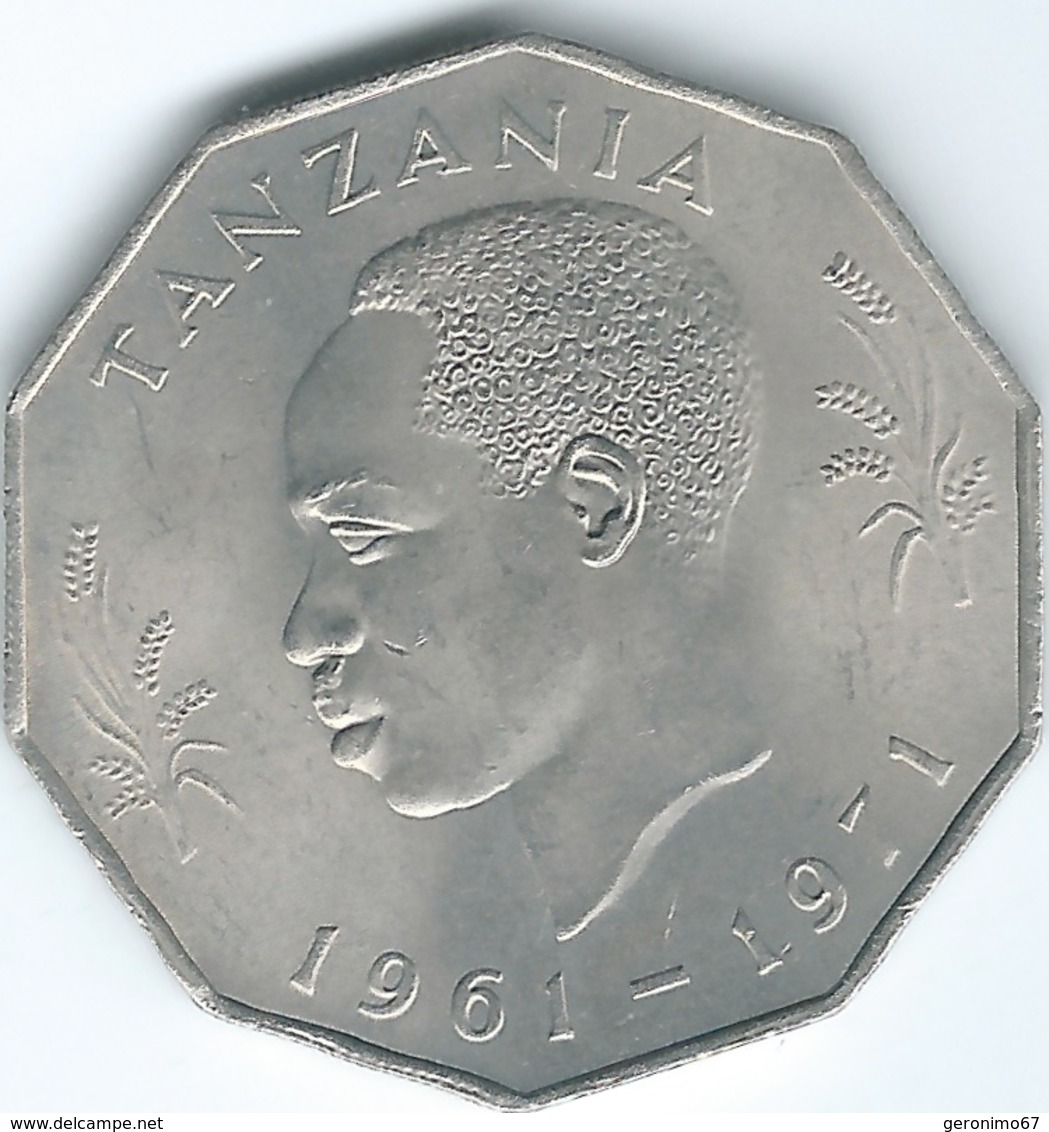 Tanzania - 5 Shilingi - 1971 - 10th Anniversary Of Tanganyika Independence - KM5 - Tanzanía