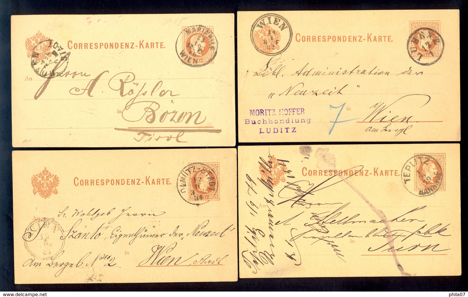 Austria - 5 Old Stationery For German Speaking Area With Interesting Cancels. - Autres & Non Classés