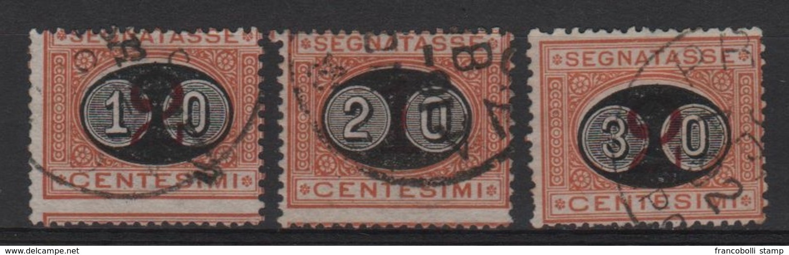 1890-91 Segnatasse 1870 Mascherine Serie Cpl US - Oblitérés