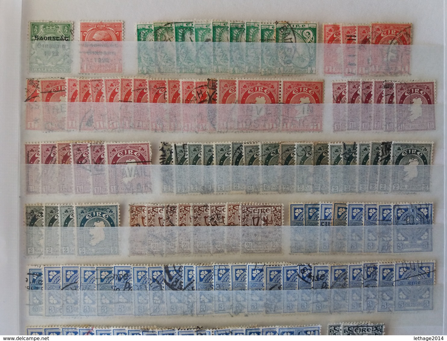 IRLANDA EIRE IRELAND FROM 1922  STOCK LOT MIX STAMPS + 6 PHOTO - Collections, Lots & Series