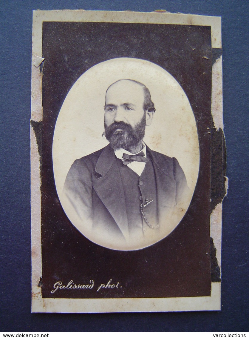 PHOTOGRAPHIE GALISSARD - TARASCON Ancienne : PORTRAIT D' HOMME 1873 - Anonymous Persons