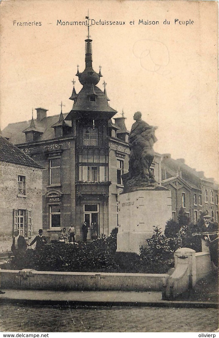 Belgique - Frameries - Monument Defuisseaux Et Maison Du Peuple - Frameries