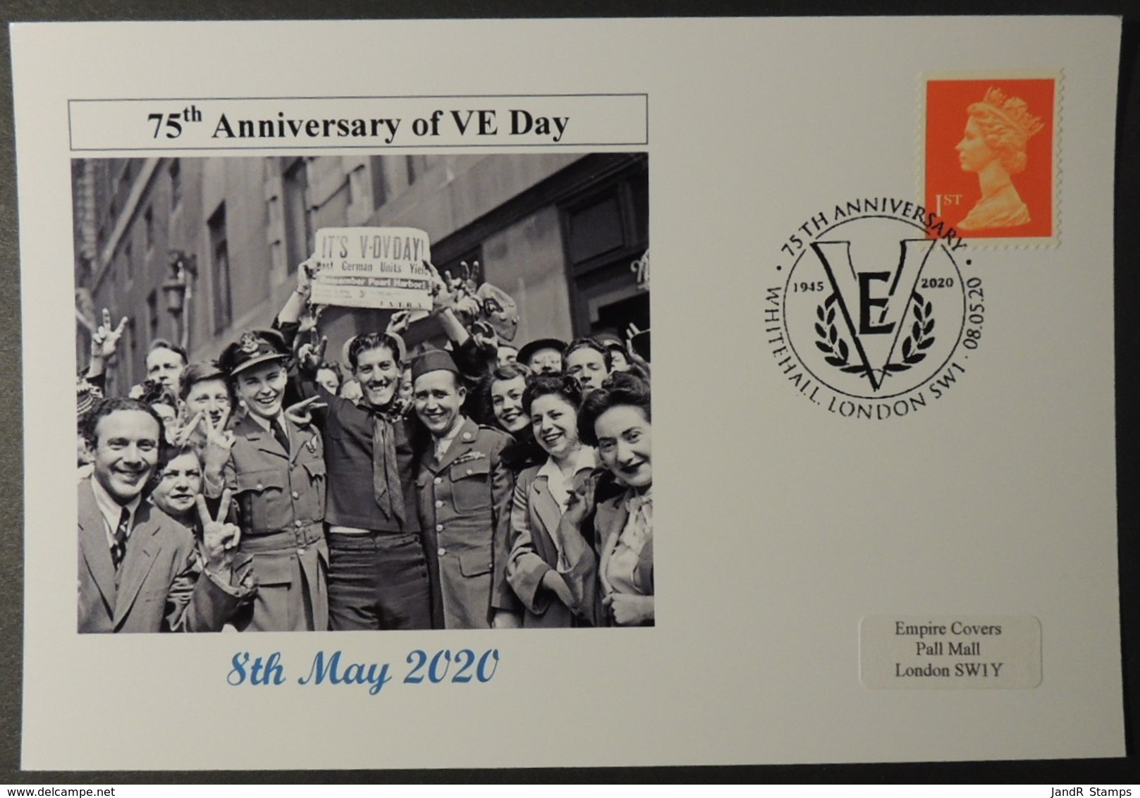 GB FDC VE Day 75th Anniversary - Postal Card With London Cancel Ww2 Wwii #3 - 2011-2020 Decimale Uitgaven