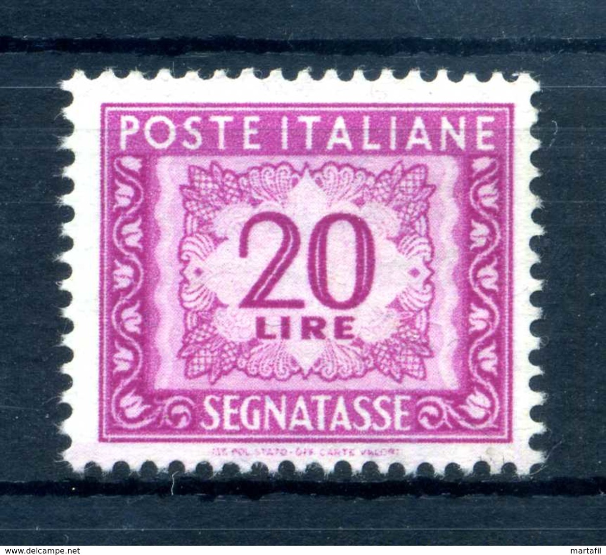 1947-54 ITALIA SEGNATASSE N.106 (*) 20 Lire Senza Gomma Filig. Ruota - Taxe