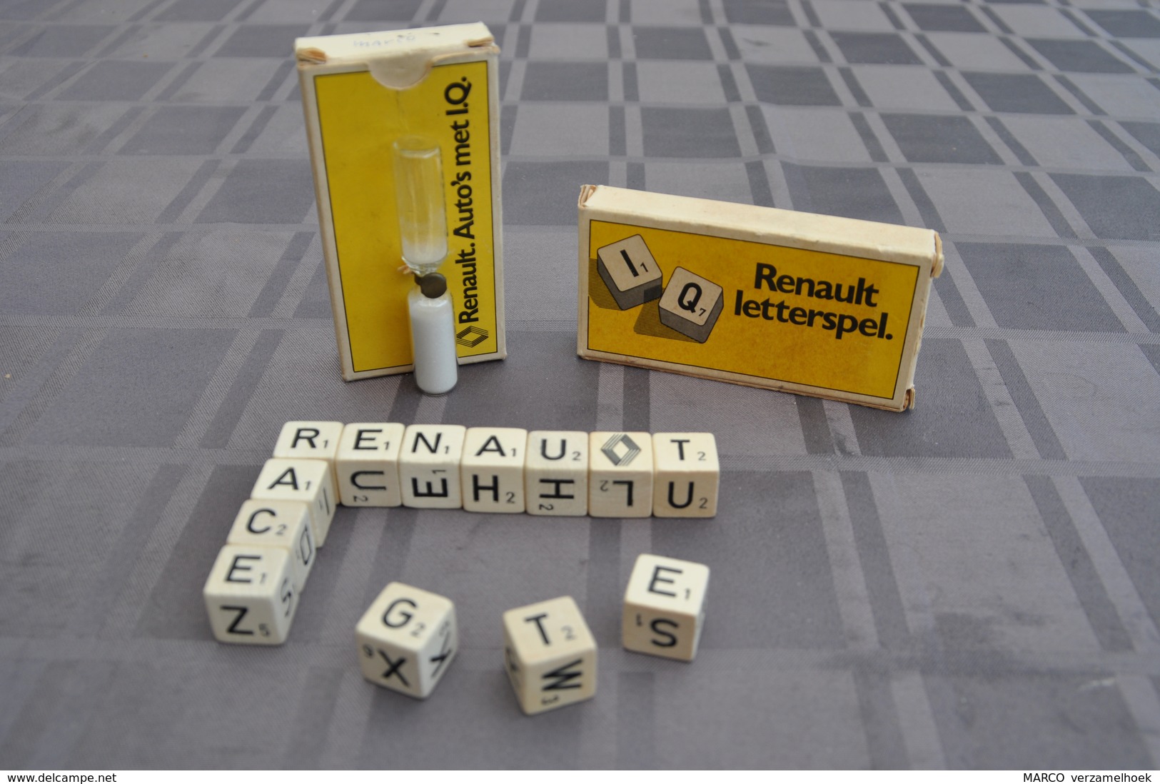 RENAULT Letterspel Auto's Met I.Q. 3x Spel-jeu-spiel-game (old) - Denk- Und Knobelspiele