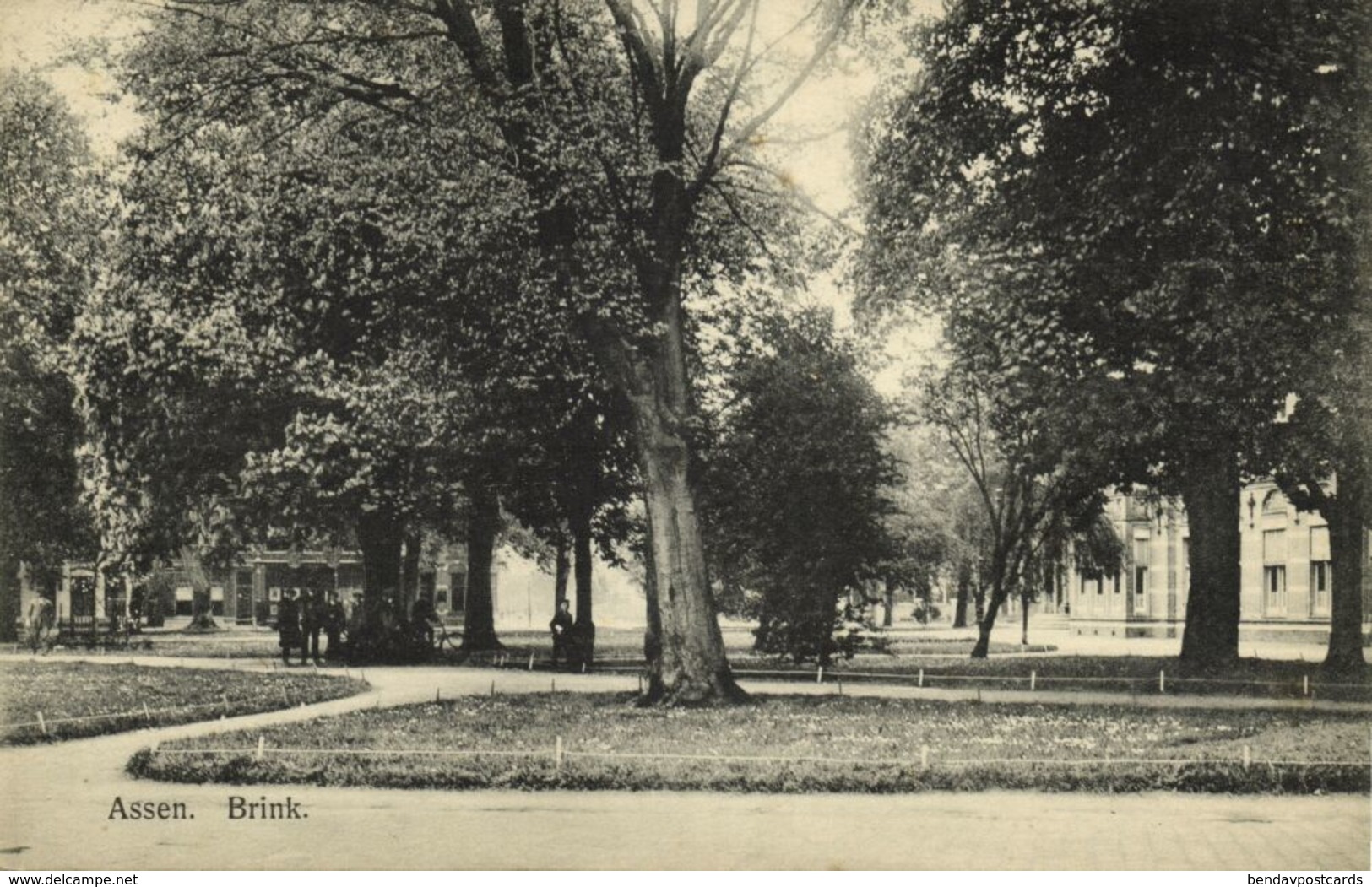 Nederland, ASSEN, Brink (1910s) Ansichtkaart - Assen