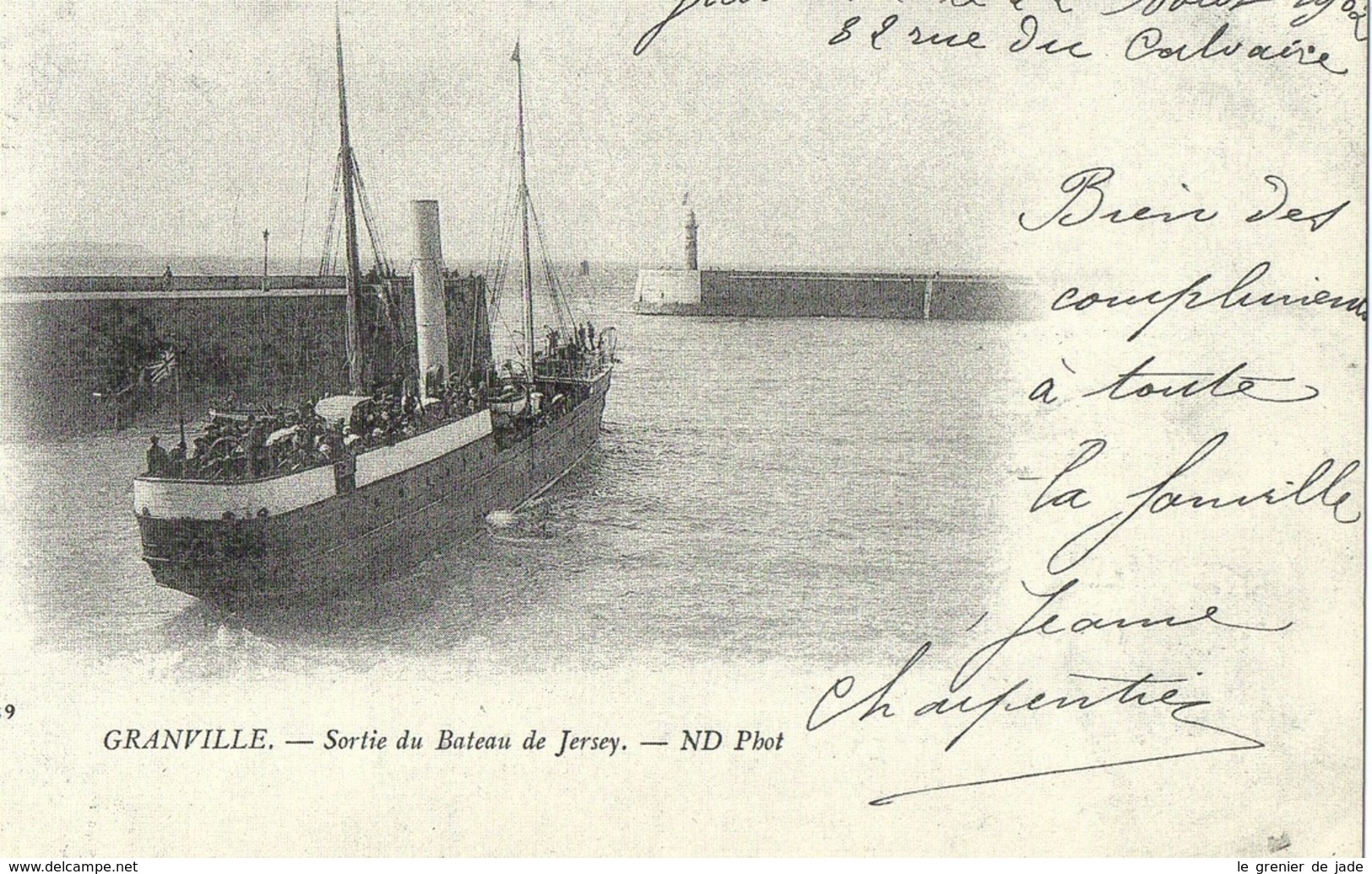 Haan Vooruitzicht Contour Granville - 50 NORMANDIE GRANVILLE Sortie du bateau de Jersey (Cartes  d'Autrefois)