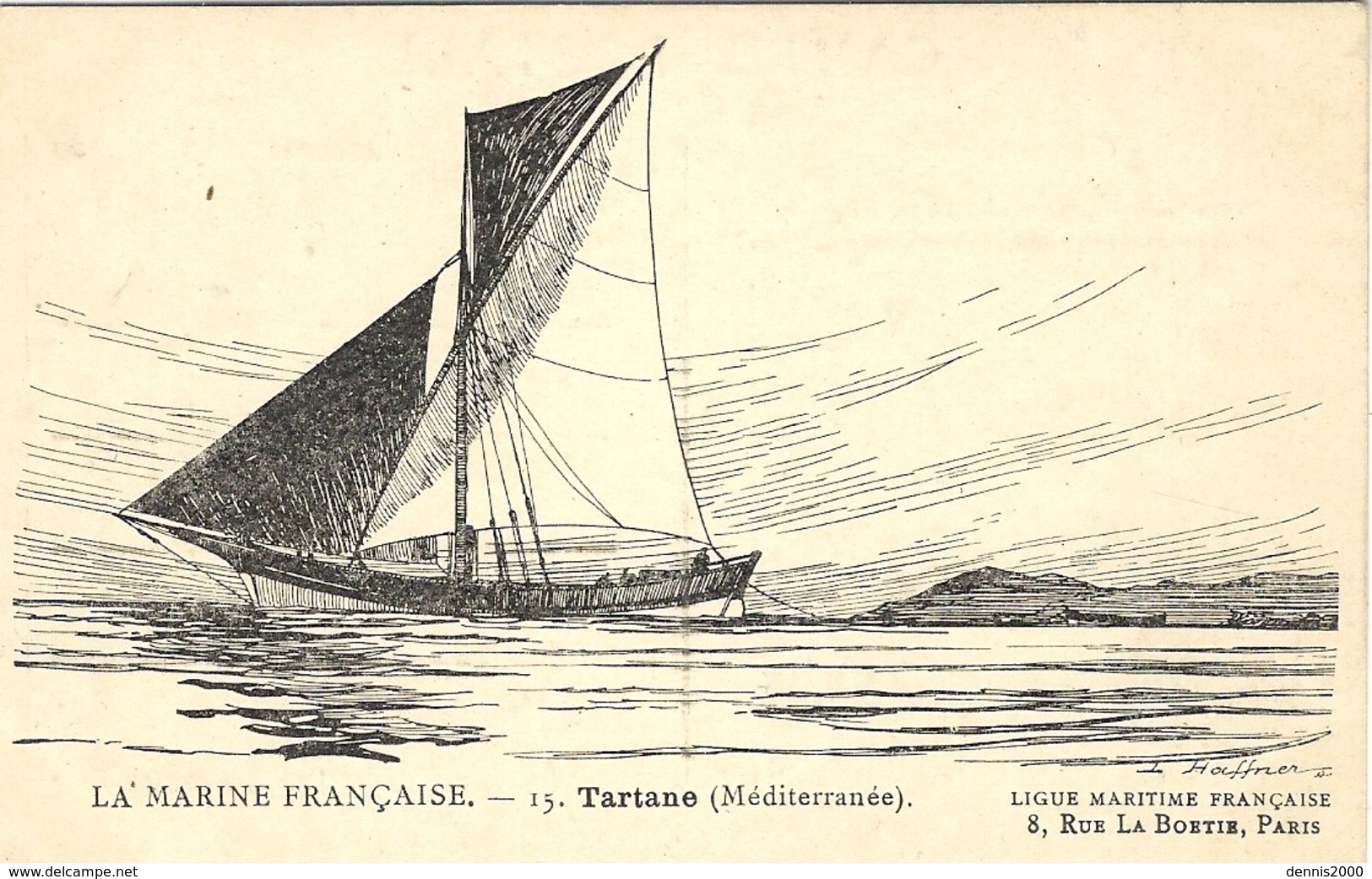 La Marine Française - 15 - Tartane - Illust. HAFFNER - Ed. Ligue Maritime Française, Paris - Haffner