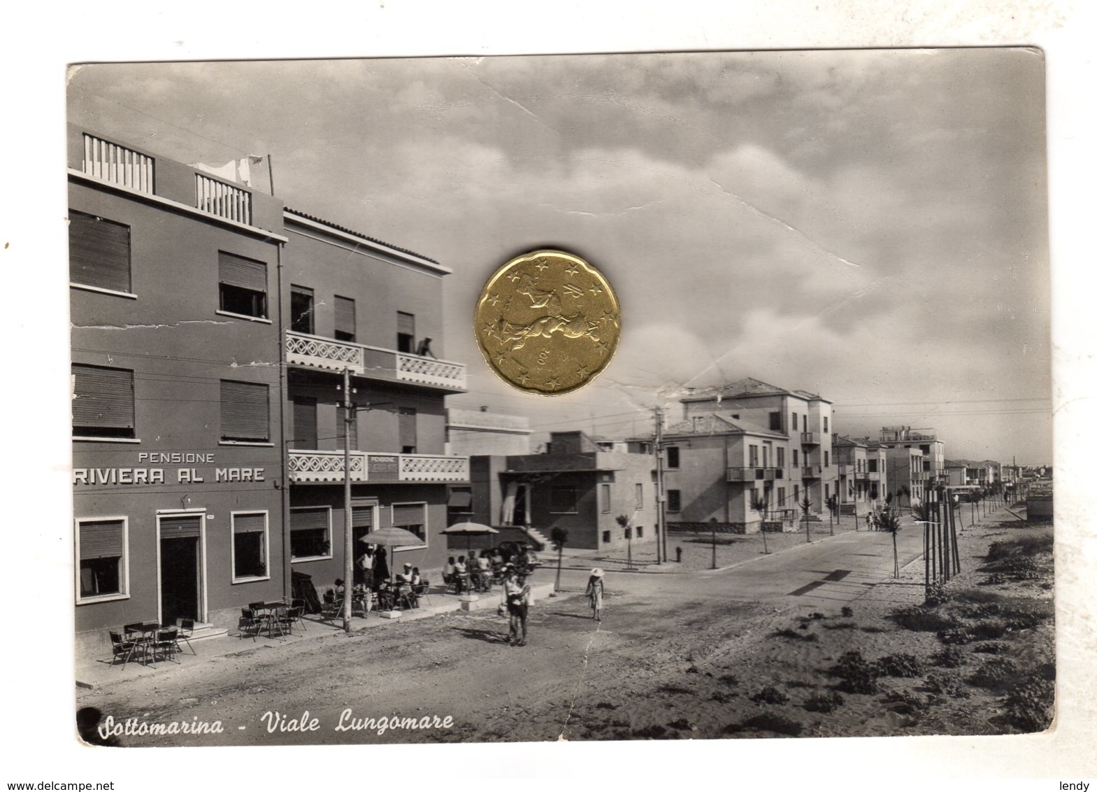 SOTTOMARINA Di Chioggia Venezia  Viale Lungomare    Viaggiata  1953 Bolli Asporrtati E Leggere Pieghe - Venezia (Venice)