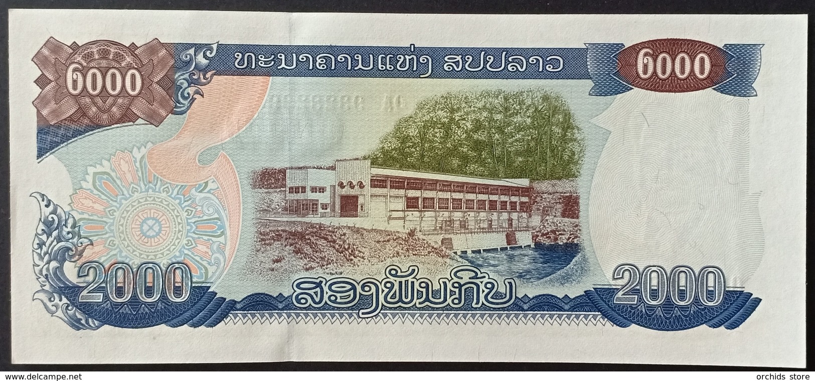 BD1 - Laos 2000 Kip Banknote 2003 #QA 9328289 UNC - Laos