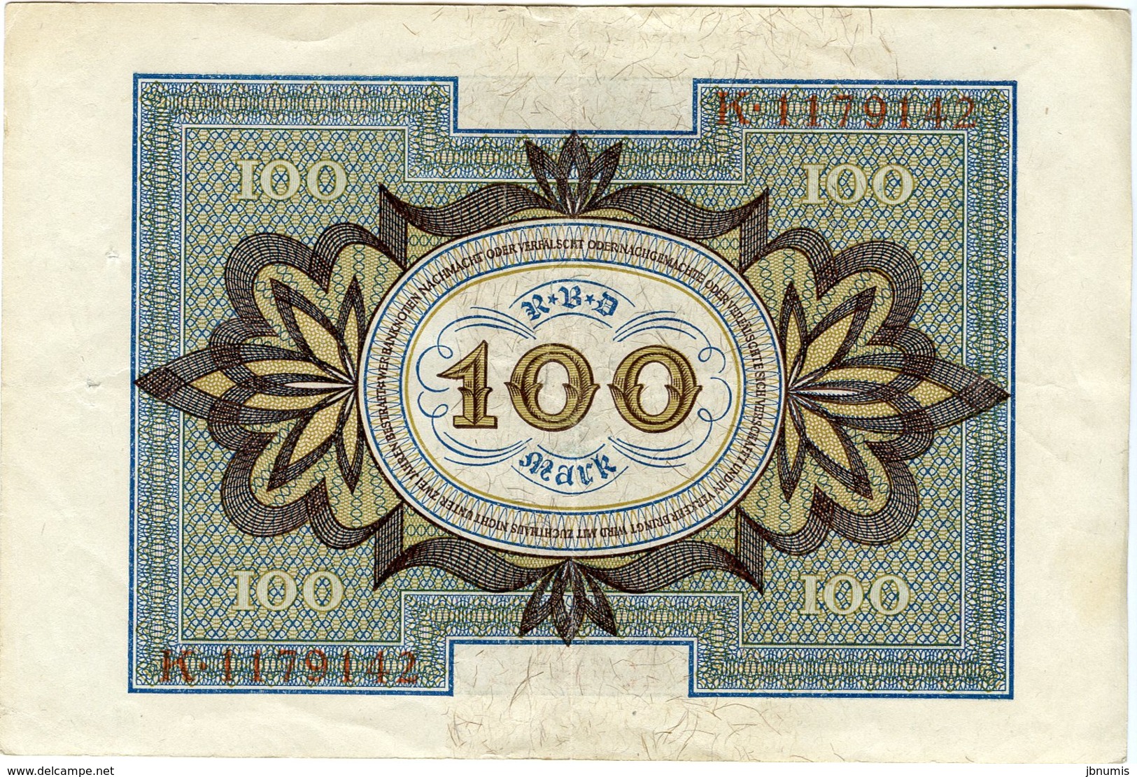 Allemagne Germany 100 Mark 1 November 1920 7 Chiffres P69a - 100 Mark