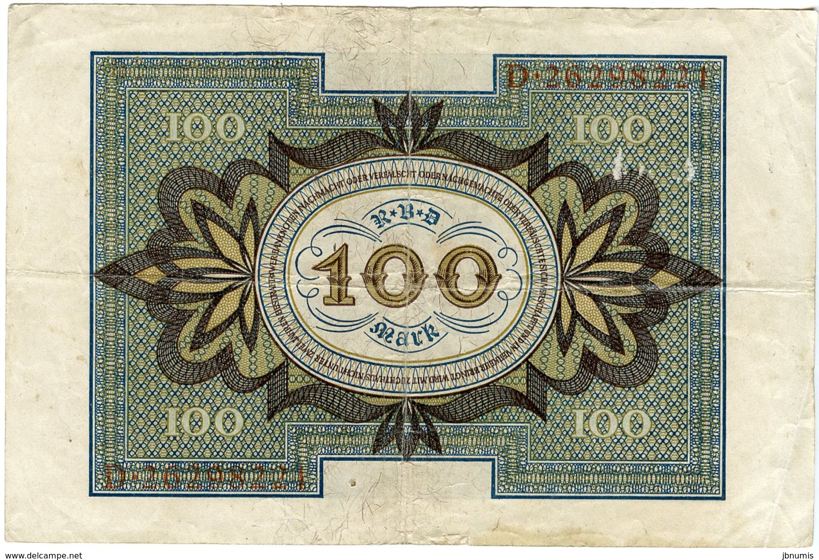 Allemagne Germany 100 Mark 1 November 1920 8 Chiffres P69b - 100 Mark