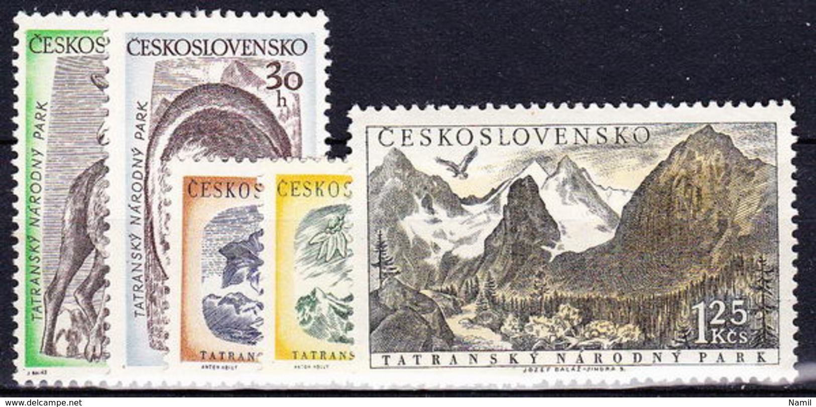 ** Tchécoslovaquie 1957 Mi 1035-9 (Yv 922-6), (MNH) - Unused Stamps