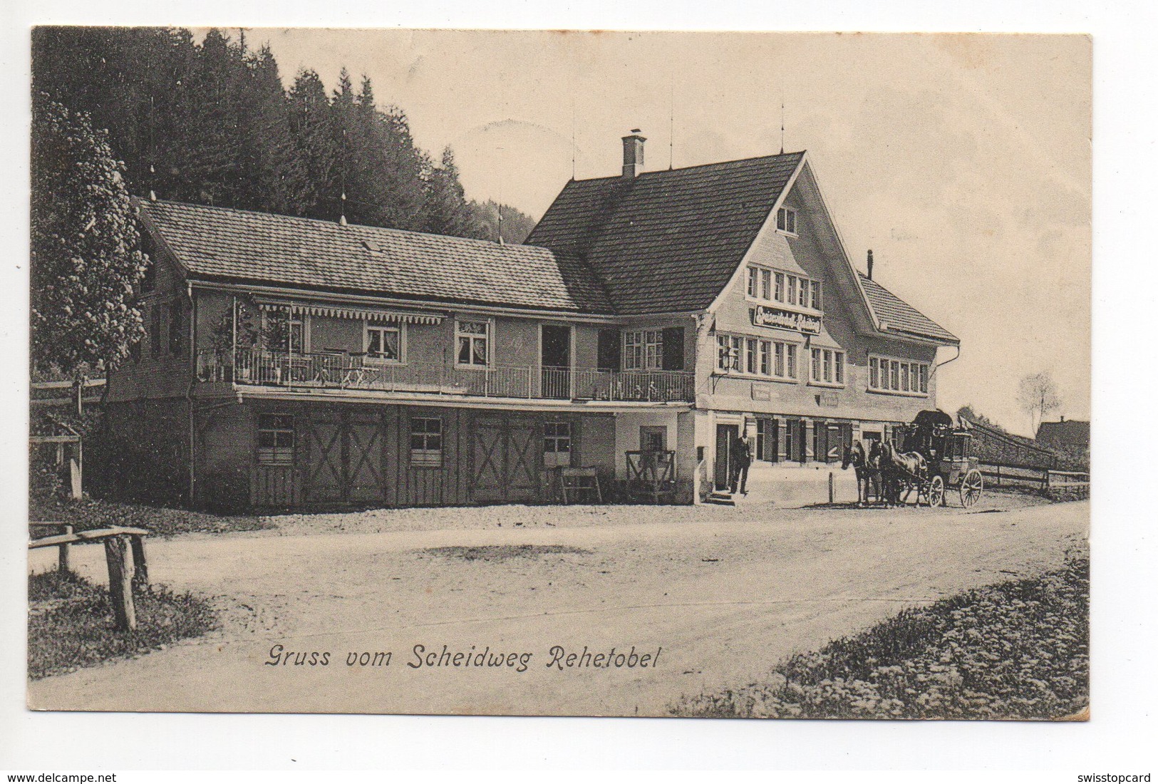 REHETOBEL Gruss Vom Scheidweg Postkutsche - Rehetobel