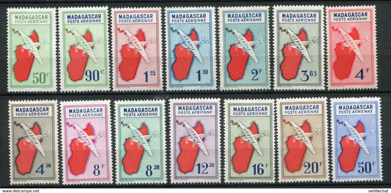 17901 MADAGASCAR PA 25/40 *sauf 33, 36  Type De 1935-38 Sans RF.  Héliogravés   1942-44  TB/TTB - Luftpost