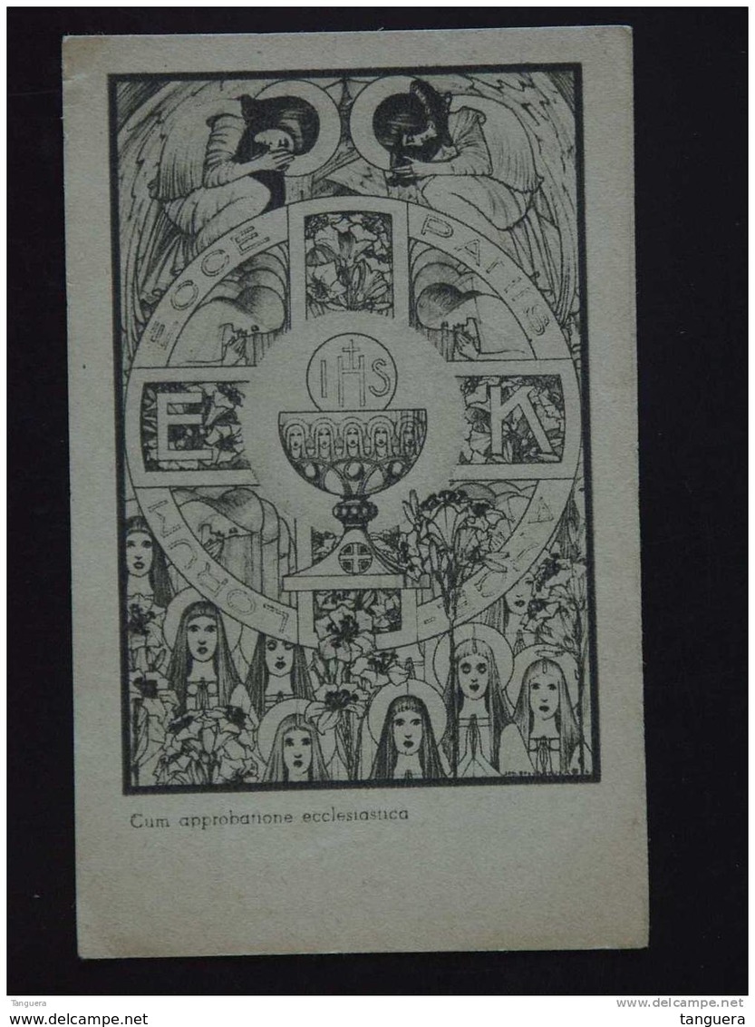 Gebedsprentje Holycard Image Pieuse Gebed Na De Communie Mechelen 1937 Ontwerp Jos Speybrouck - Devotion Images