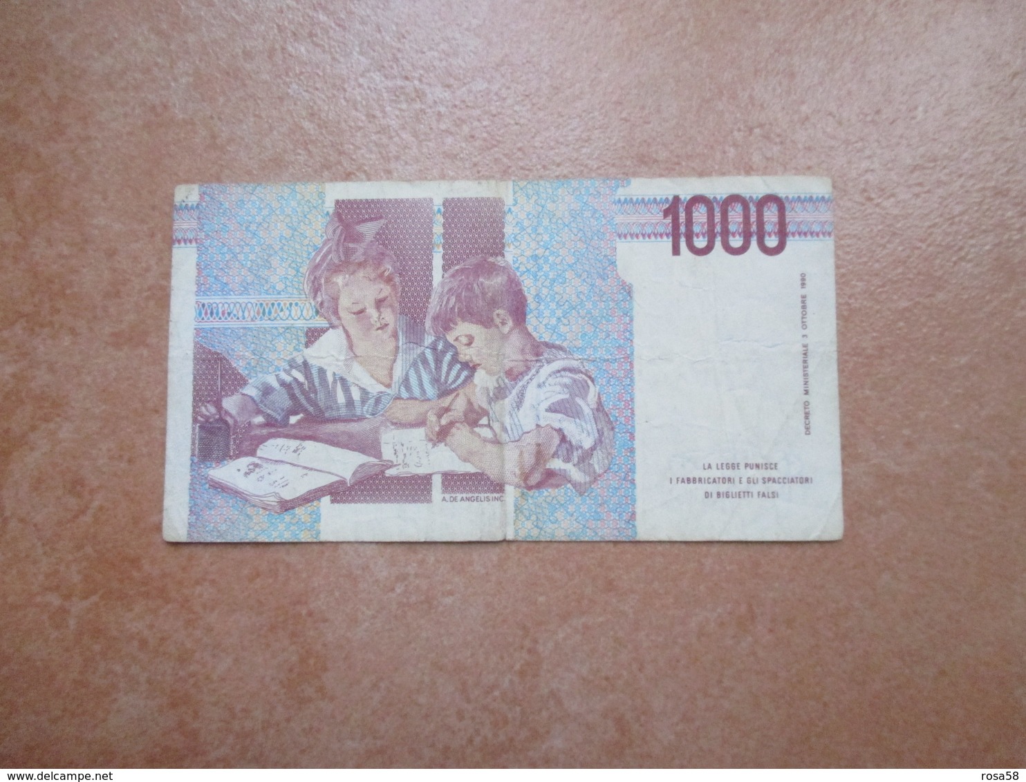 MILLE Lire M.Montessori  FH 239638 Buone Condizioni - 1000 Liras